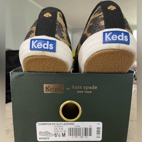 Keds X Kate Spade Glitter Cheetah Sneakers - Picture 3 of 6